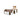 Wohnzimmertisch Olivia – moderner Design-Tisch mit Holzplatte, frontal